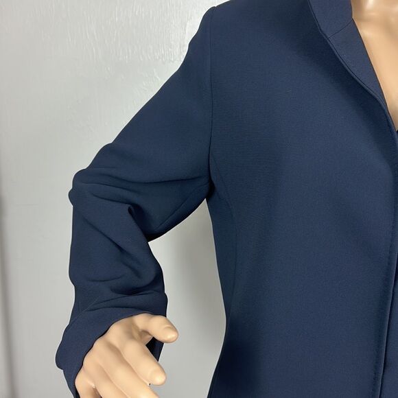 Kasper Navy Blue Collared Blazer Jacket Size 10 P - Picture 2 of 10
